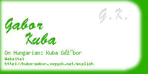 gabor kuba business card